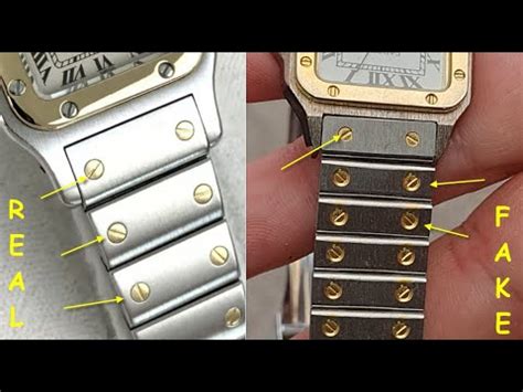 how to spot a fake cartier santos 100 watch|cartier santos 100 diamond bezel.